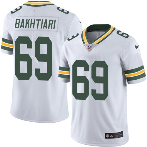 2019 Men Green Bay Packers #69 Bakhtiari White Nike Vapor Untouchable Limited NFL Jersey